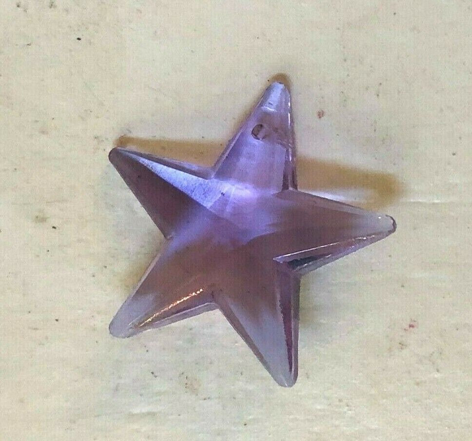 NEW: 28Mm Lilac Alexandrite Glass STAR PRISM ORNAMENT SUNCATCHER