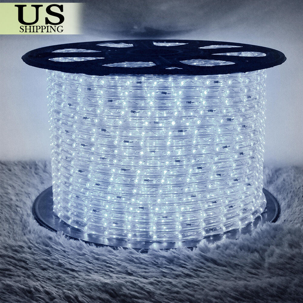 LED Rope Light 110V Garden Indoor Outdoor String Lighting Tube 50/150/100/300 Ft