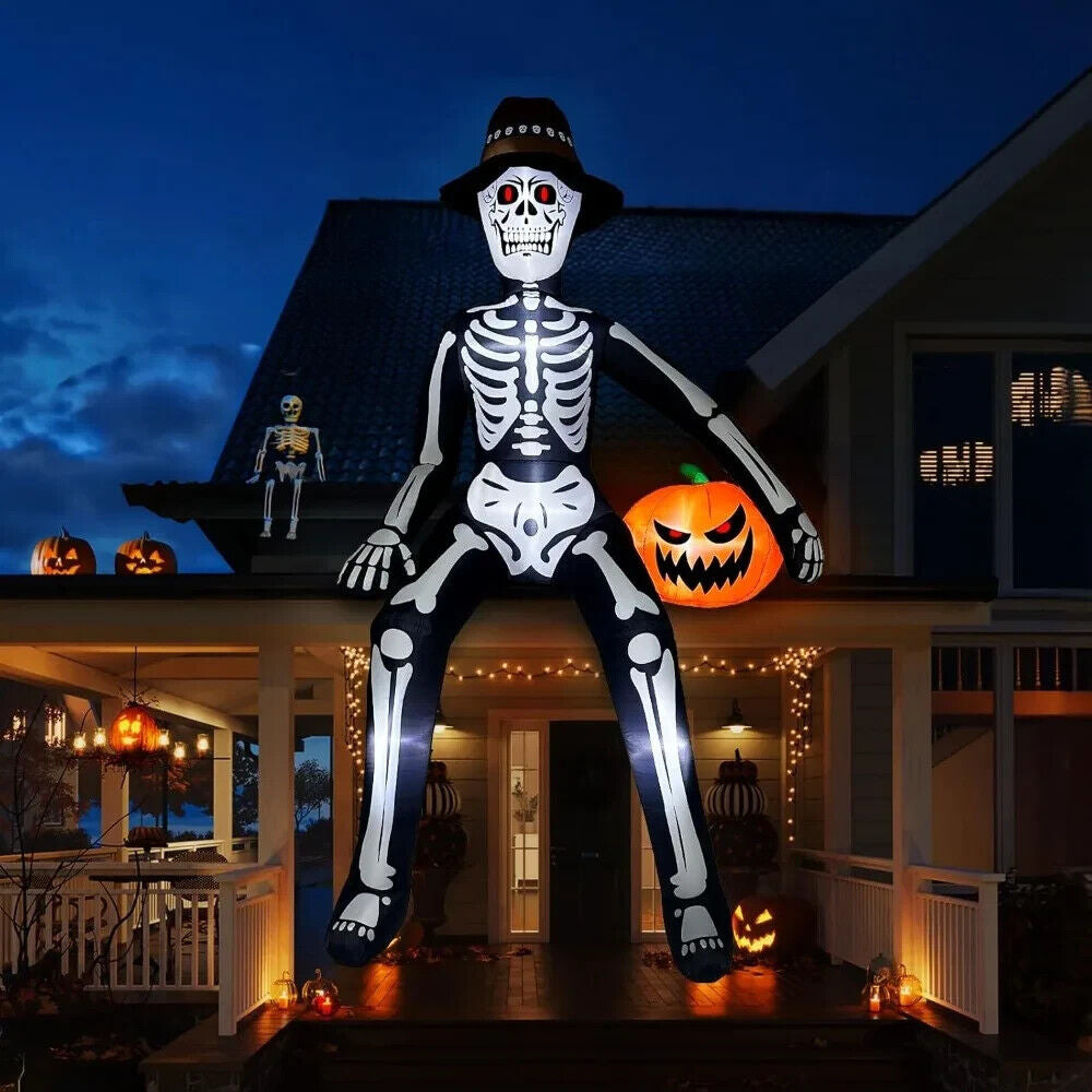 Halloween Ghost , 10 FT Inflatables Skeleton Halloween Decor Outdoor Blow Up