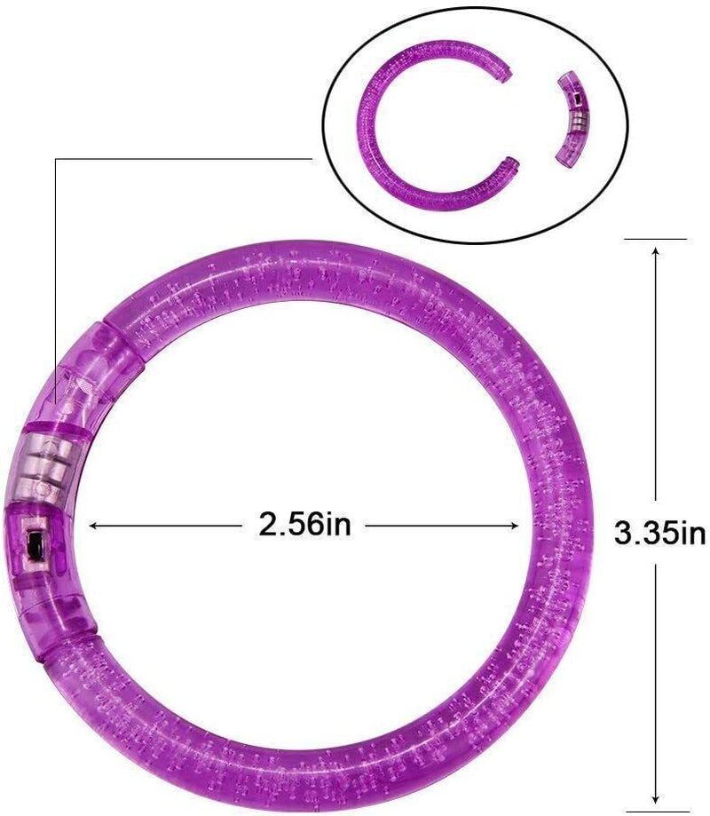 42 Pcs LED Bracelets 6 Colors Light up Glow in Dark Halloween Party Supplies