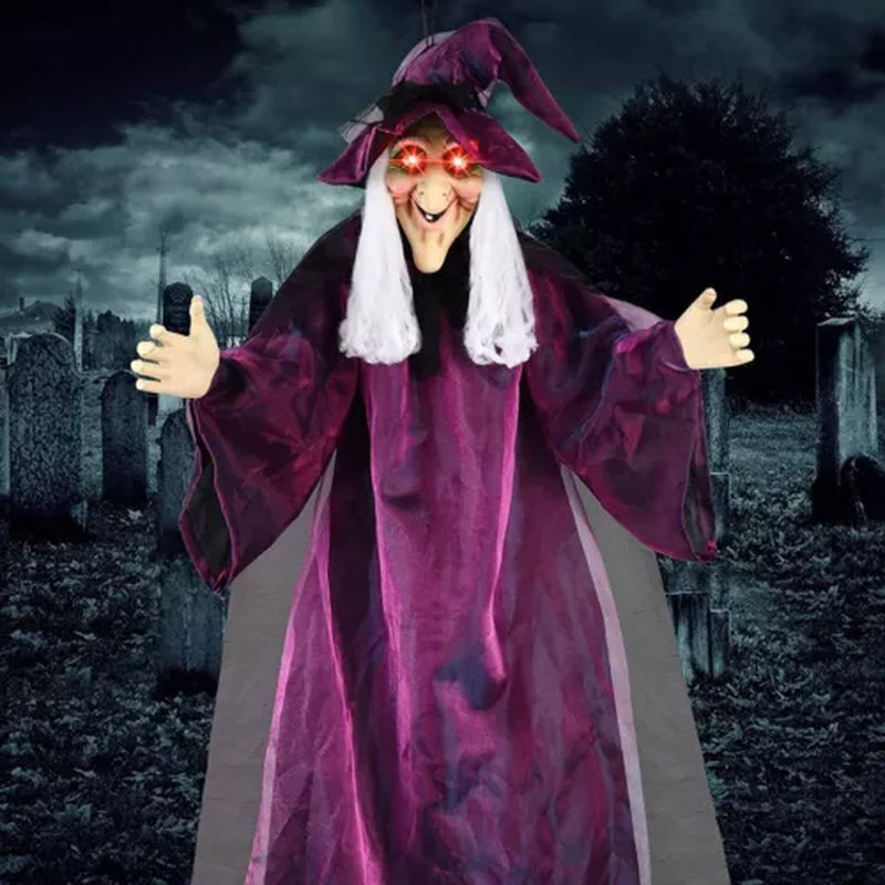 HALLOWEEN Life Size Talking Witch Animated Spooky Animatronic Witch Scary Decors