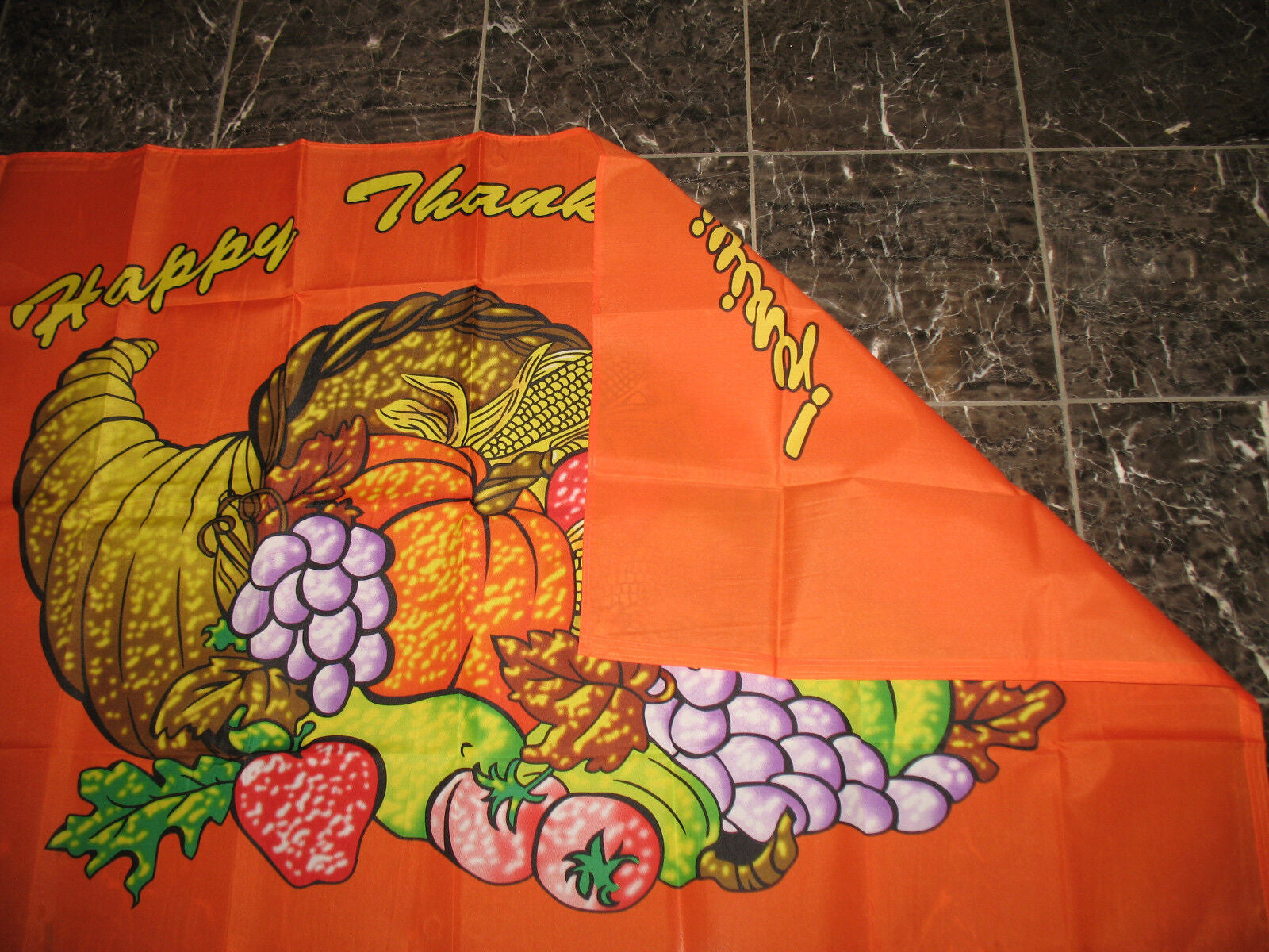 3X5 HAPPY THANKSGIVING FLAG CORNUCOPIA HOLIDAY FESTIVE OUTDOOR BANNER HUGE 3'X5'