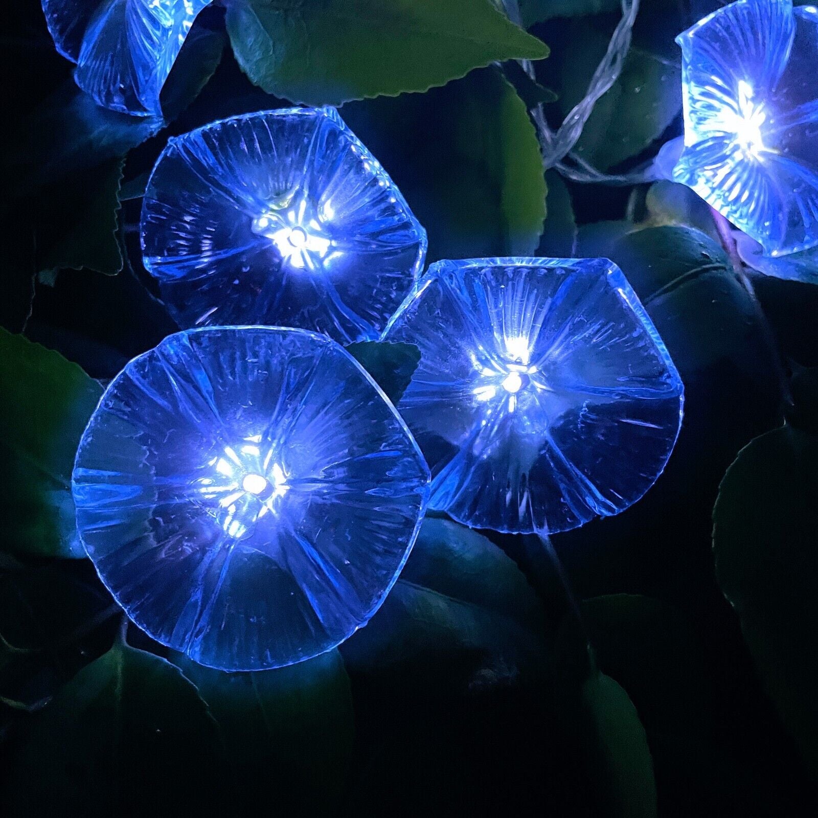 Solar LED Flower Fairy Garden Lights String Outdoor Fence Decor Waterproof