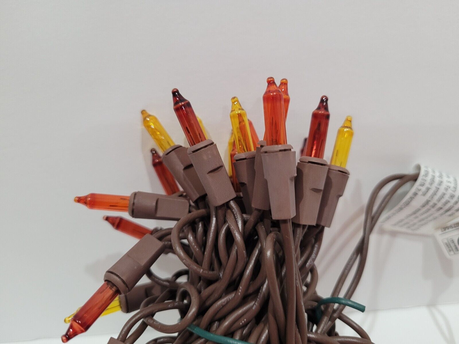 Thanksgiving Fall Harvest 50 String Lights Indoor/Outdoor Brown Yellow Orange