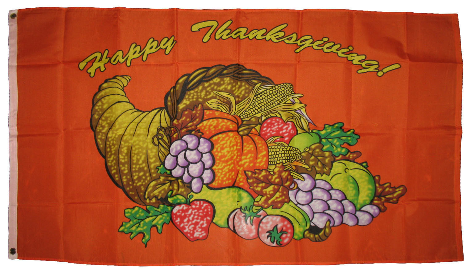 3X5 HAPPY THANKSGIVING FLAG CORNUCOPIA HOLIDAY FESTIVE OUTDOOR BANNER HUGE 3'X5'