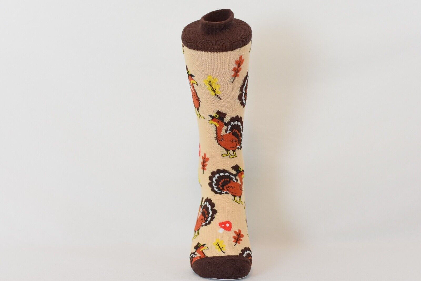 Men'S Thanksgiving Turkey Novelty Crew Socks Shoe Size 6-12.5