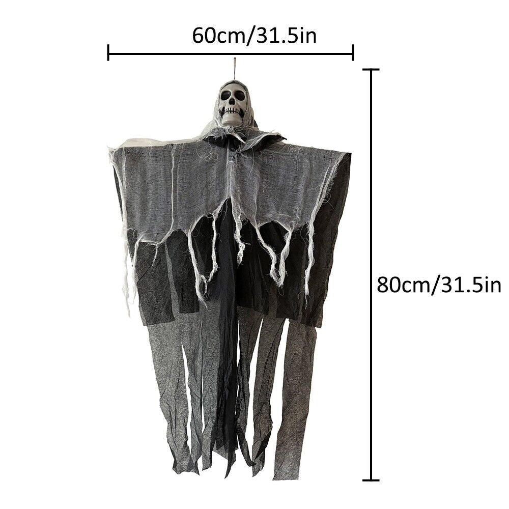 Halloween Haunted House Hanging Ghost W/ LED for Front Door Indoor/Outdoor Decor