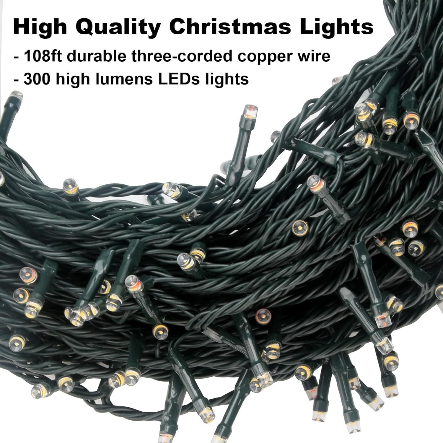 300 LED Fairy String Lights Party Christmas Tree Waterproof Outdoor Home Decor