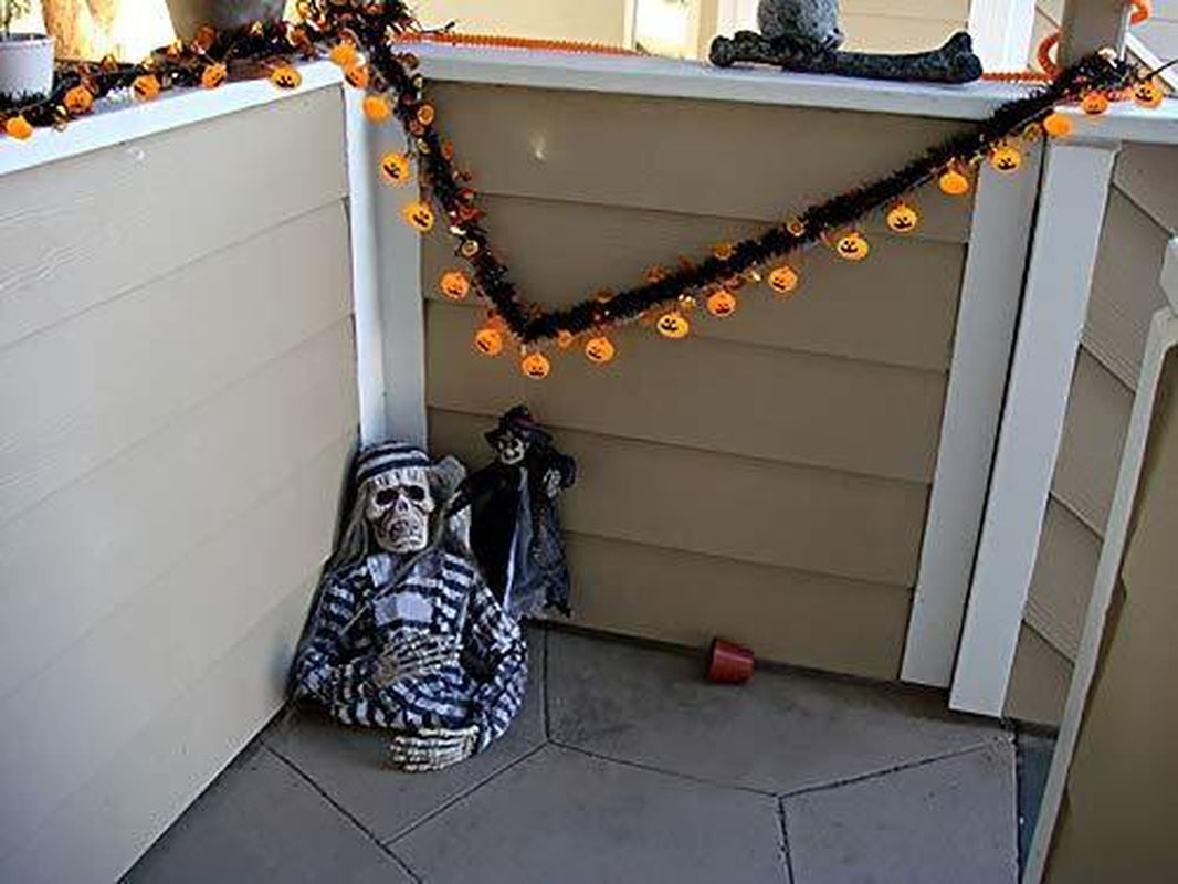 Halloween Solar Powered LED Jack O Lantern String Light 40 LED Pumpkin Light US