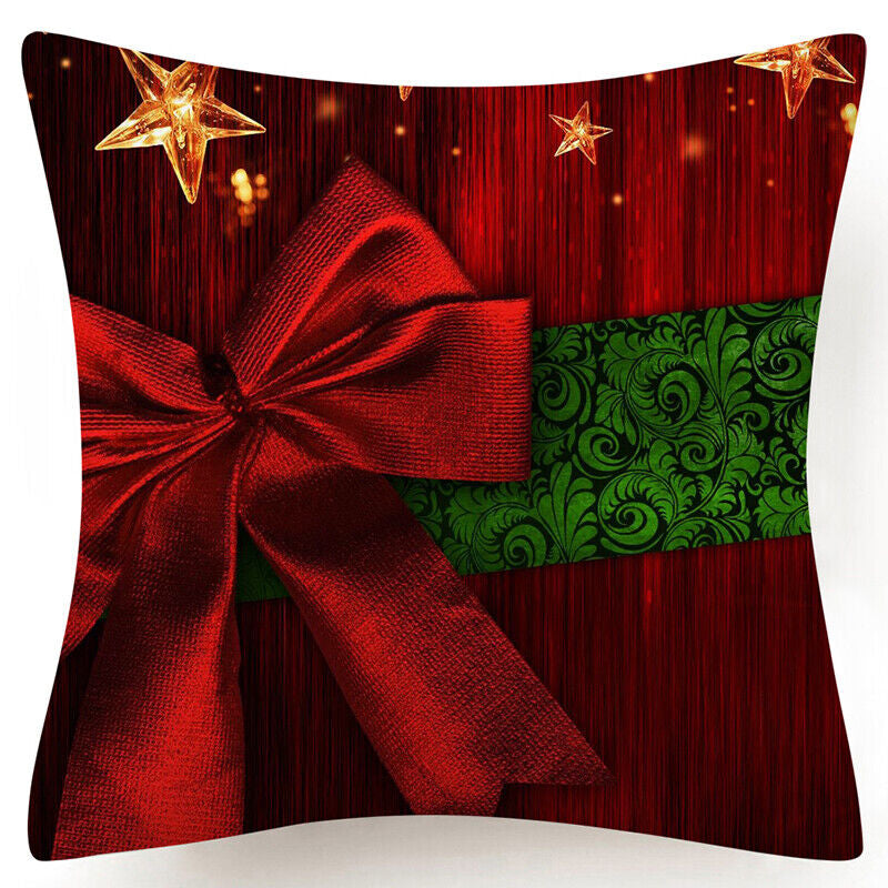 Throw PILLOW COVER Christmas Gift Decorative Xmas Two-Sided Cushion Cases 18X18"