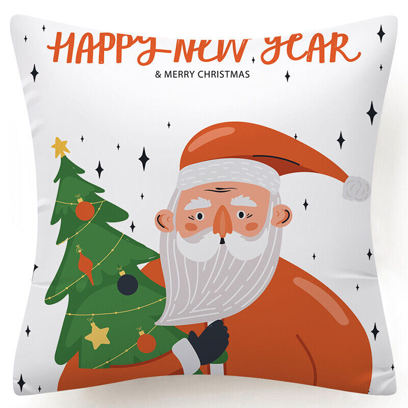 Throw PILLOW COVER Christmas Gift Decorative Xmas Two-Sided Cushion Cases 18X18"