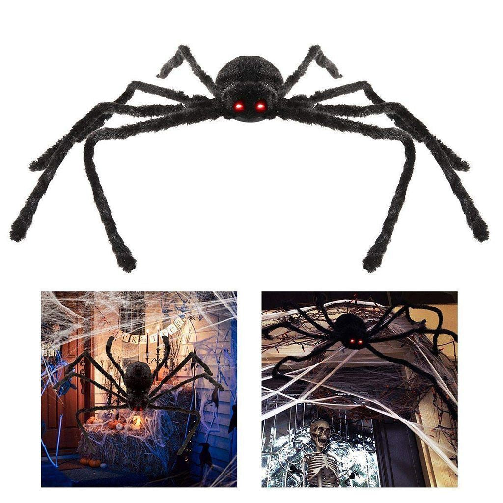 59" Spider Halloween Decor Haunted House Prop Indoor Outdoor Giant Scary Party