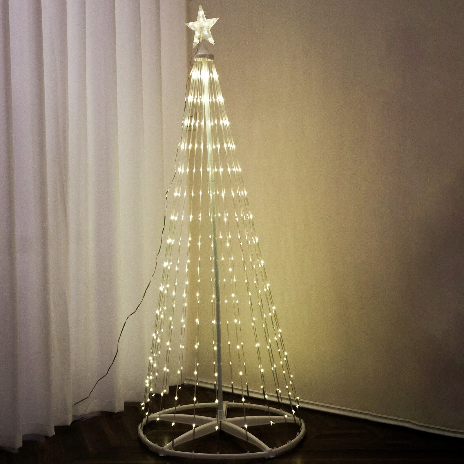 370 LED Lights Show Christmas Tree Cone Outdoor Xmas Home Yard Decor Multicloor