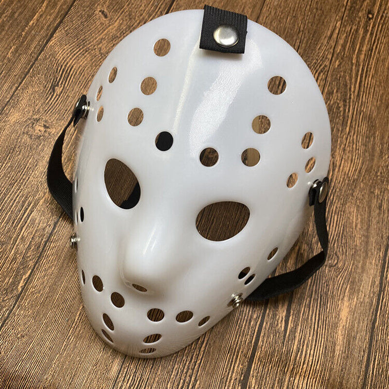 White Halloween Freddy Jason Mask Scary Hockey Party Mask Friday 13Th Full Mask