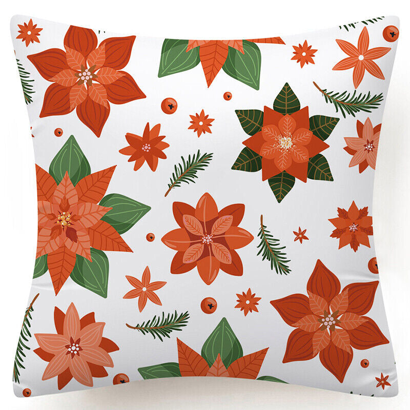 Throw PILLOW COVER Christmas Gift Decorative Xmas Two-Sided Cushion Cases 18X18"