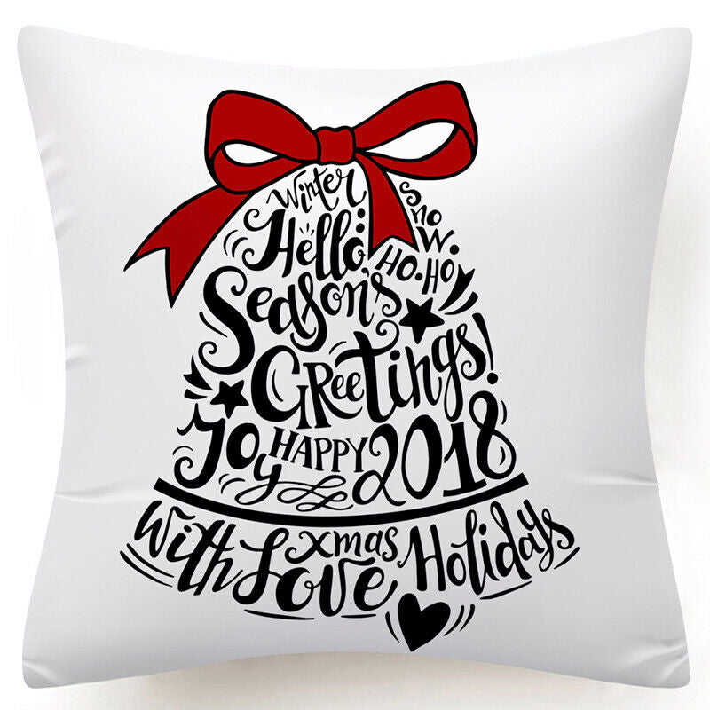 Throw PILLOW COVER Christmas Gift Decorative Xmas Two-Sided Cushion Cases 18X18"