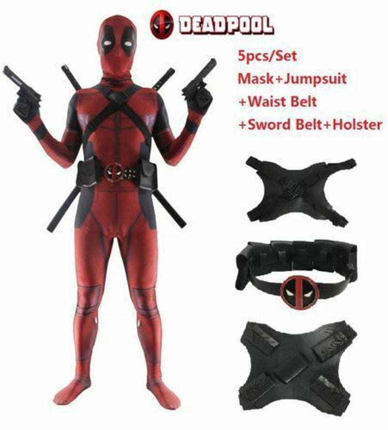 Superhero Deadpool Cosplay Costume Jumpsuits Adults & Teens Halloween Bodysuits
