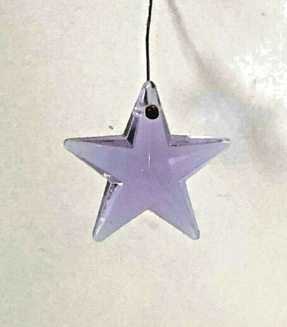 NEW: 28Mm Lilac Alexandrite Glass STAR PRISM ORNAMENT SUNCATCHER