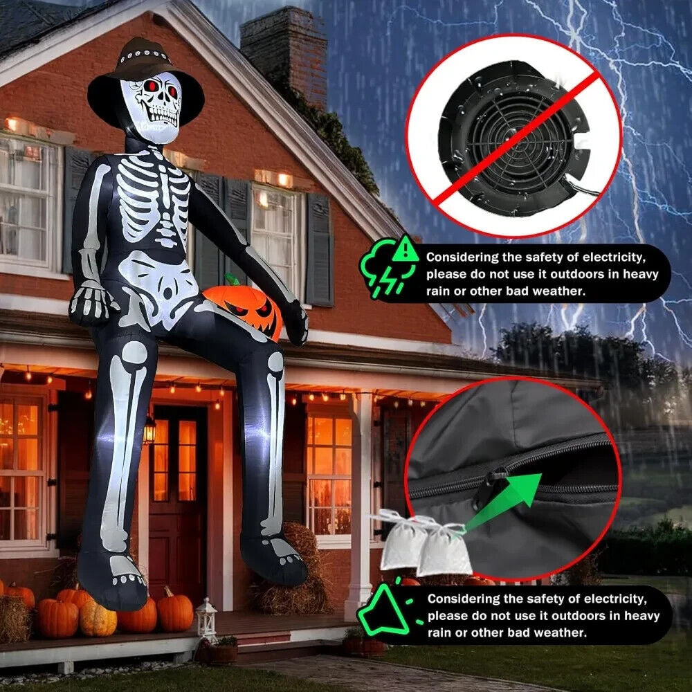 Halloween Ghost , 10 FT Inflatables Skeleton Halloween Decor Outdoor Blow Up