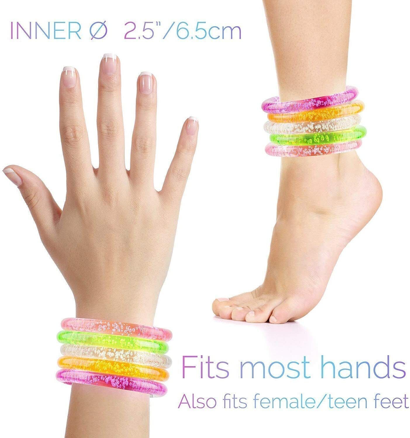 42 Pcs LED Bracelets 6 Colors Light up Glow in Dark Halloween Party Supplies