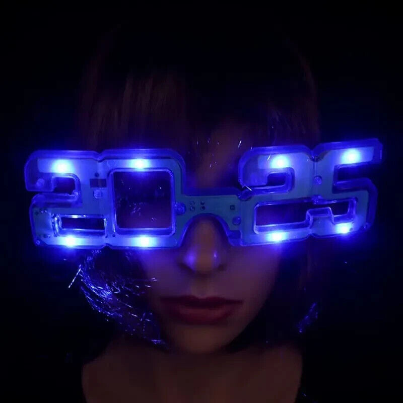 2025 New Years Glasses Light up Eve Party Favors Graduation Supplies Bulk of 6