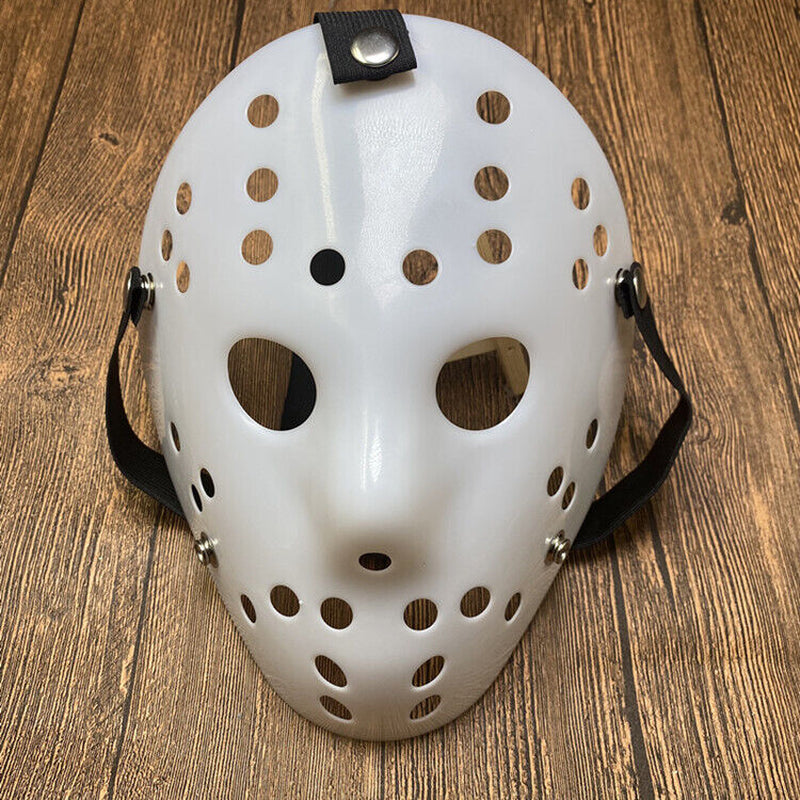 White Halloween Freddy Jason Mask Scary Hockey Party Mask Friday 13Th Full Mask