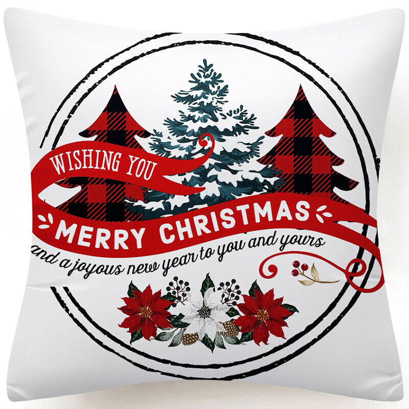 Throw PILLOW COVER Christmas Gift Decorative Xmas Two-Sided Cushion Cases 18X18"