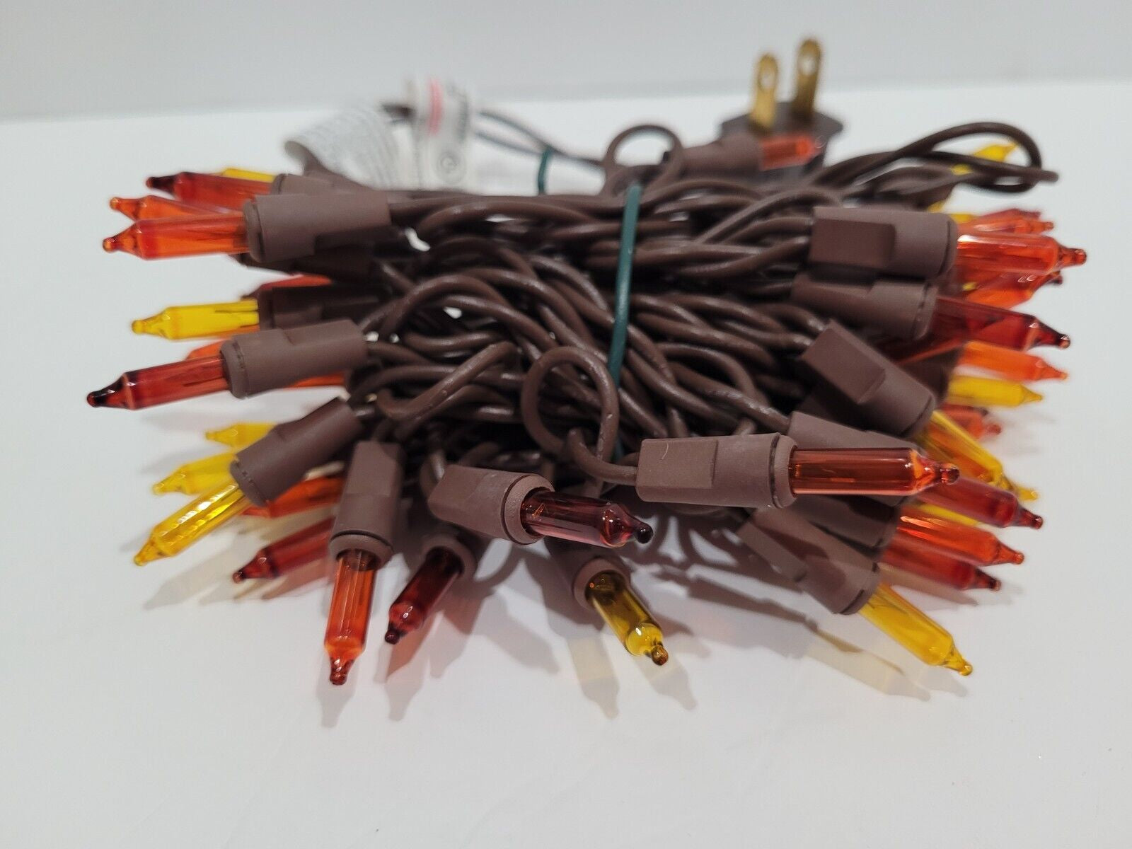 Thanksgiving Fall Harvest 50 String Lights Indoor/Outdoor Brown Yellow Orange