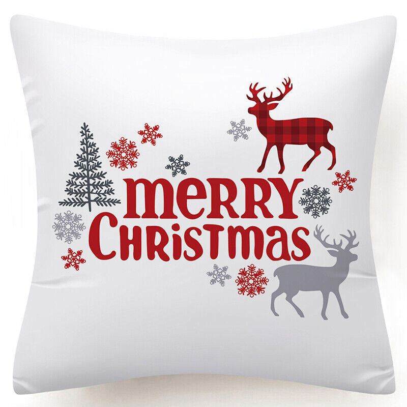 Throw PILLOW COVER Christmas Gift Decorative Xmas Two-Sided Cushion Cases 18X18"