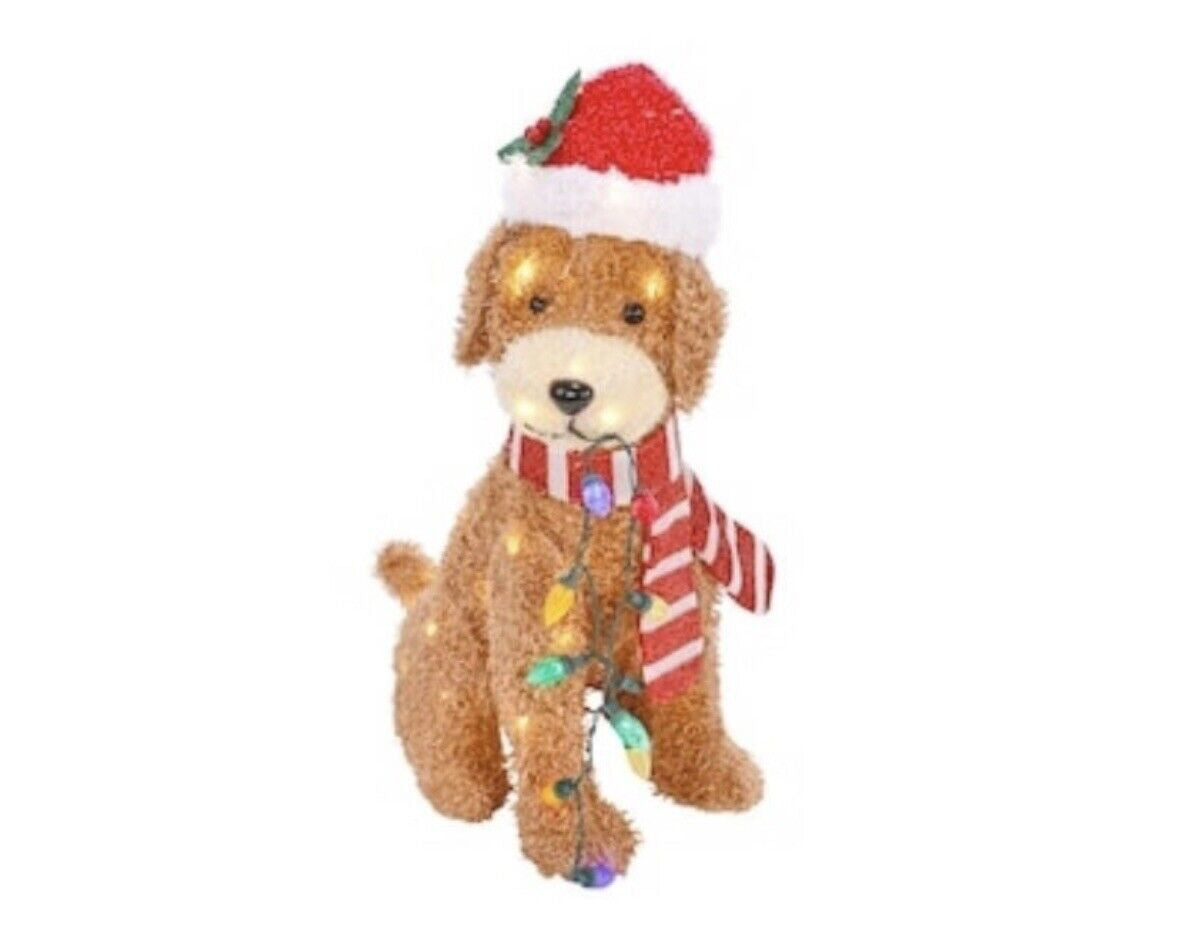 Holiday Living 27” LED Goldendoodle Fluffy Doodle Christmas Decor 3723791