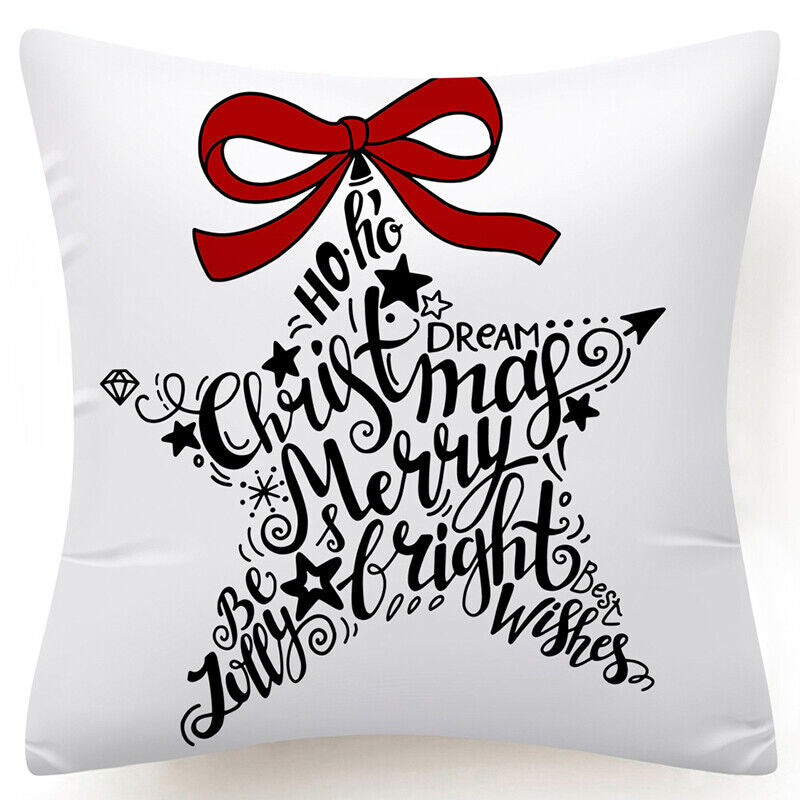 Throw PILLOW COVER Christmas Gift Decorative Xmas Two-Sided Cushion Cases 18X18"