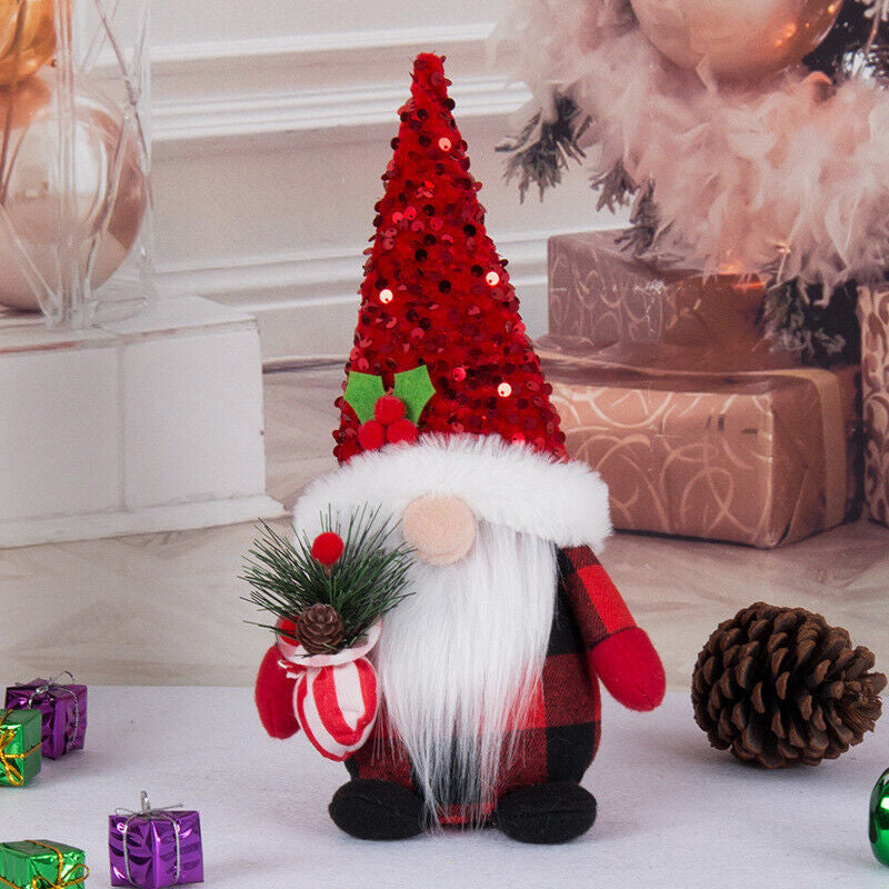 New Christmas Faceless Gnome Santa Xmas Plush Doll Kids Gift Home Decoration