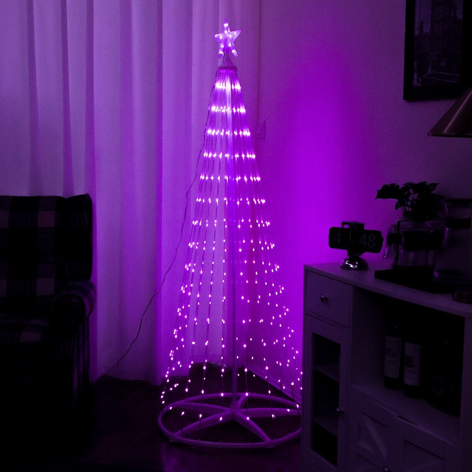 370 LED Lights Show Christmas Tree Cone Outdoor Xmas Home Yard Decor Multicloor
