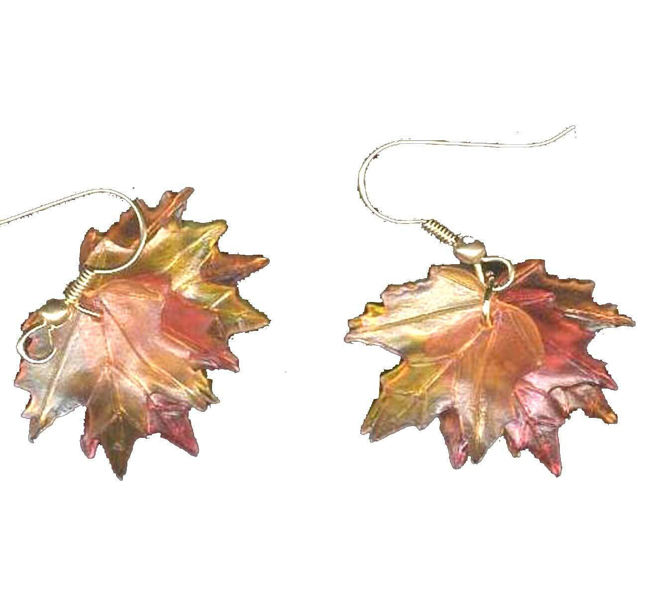 Fall Autumn Tree MAPLE LEAF LEAVES EARRINGS Thanksgiving Holiday Canada Jewelry