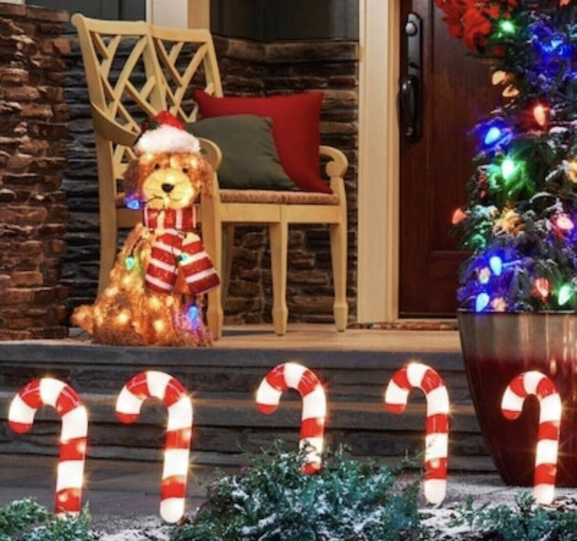 Holiday Living 27” LED Goldendoodle Fluffy Doodle Christmas Decor 3723791