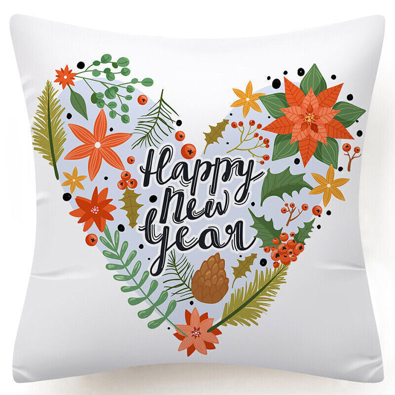 Throw PILLOW COVER Christmas Gift Decorative Xmas Two-Sided Cushion Cases 18X18"