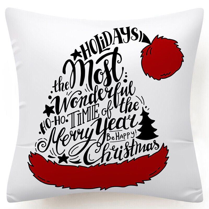 Throw PILLOW COVER Christmas Gift Decorative Xmas Two-Sided Cushion Cases 18X18"