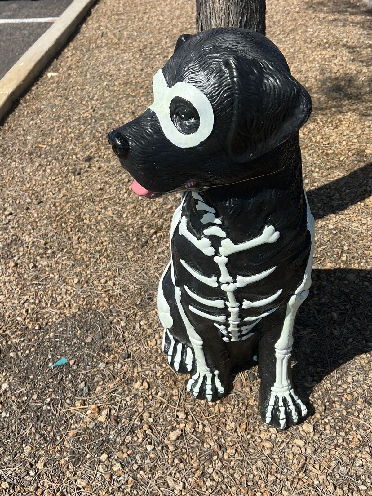 Black Lab Halloween Dog Blow Mold 2024 Home Depot Labrador 2.5 Ft Glow in Dark