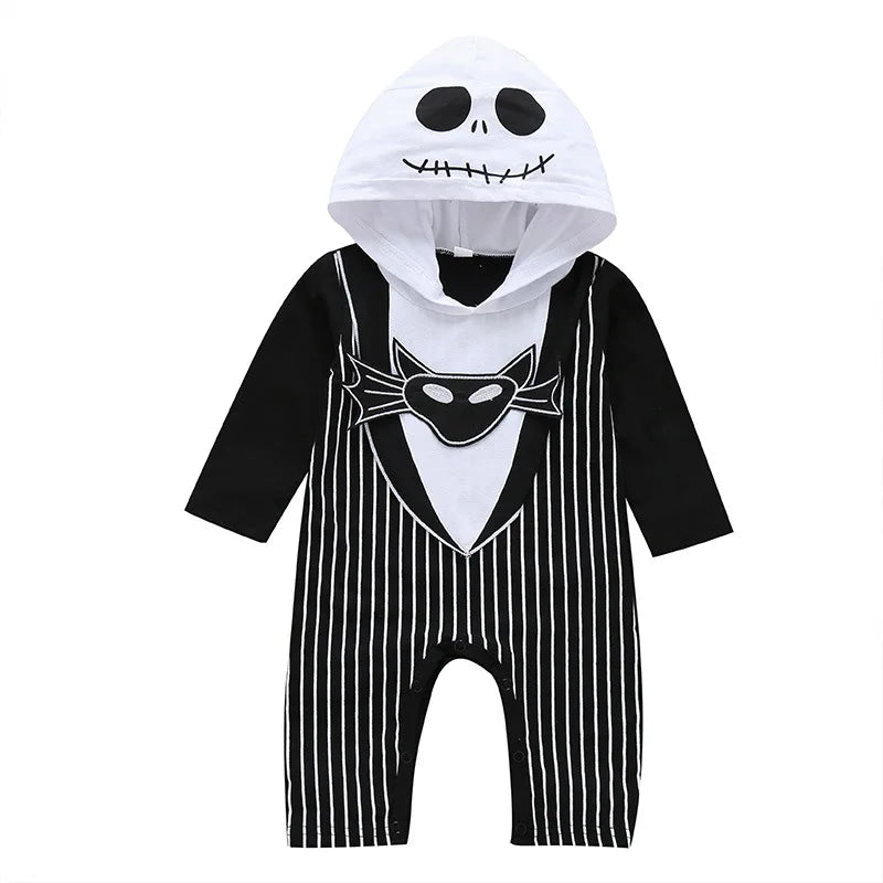 Halloween Baby Costume Pumpkin Head Skull Bones Infant Costume Bat Romper Baby Jumpsuit Suit 2Pcs Clothes Newborn Jumpsuit 0-24M