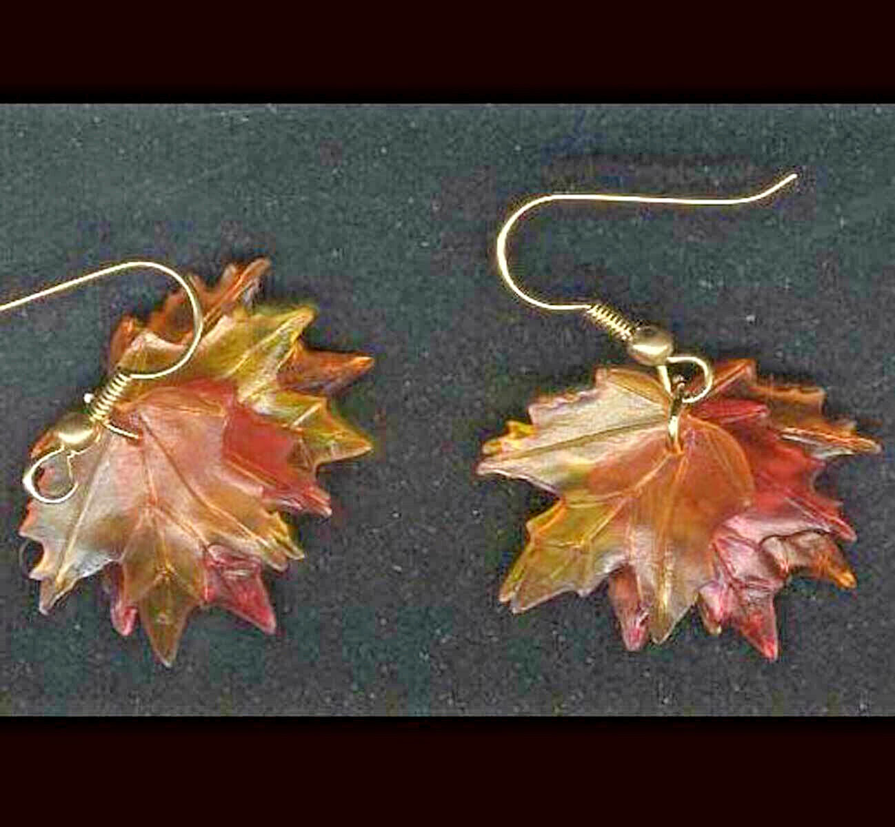 Fall Autumn Tree MAPLE LEAF LEAVES EARRINGS Thanksgiving Holiday Canada Jewelry