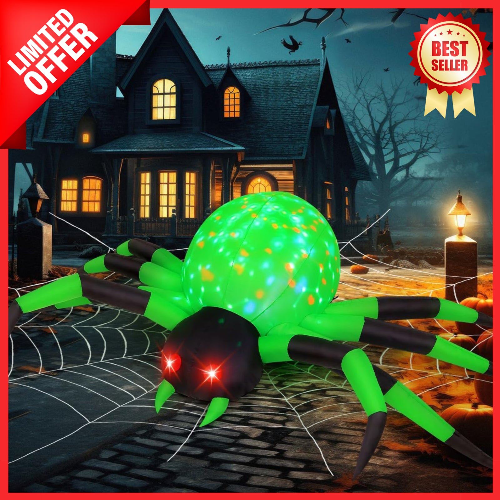 9FT Halloween Inflatable Outdoor Decorations Blow up LED Yard Decor Decoration