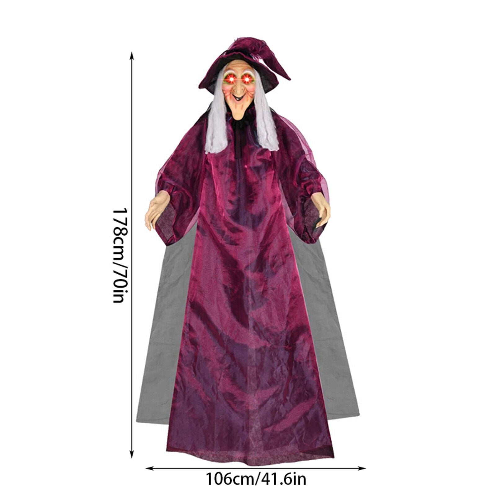 HALLOWEEN Life Size Talking Witch Animated Spooky Animatronic Witch Scary Decors