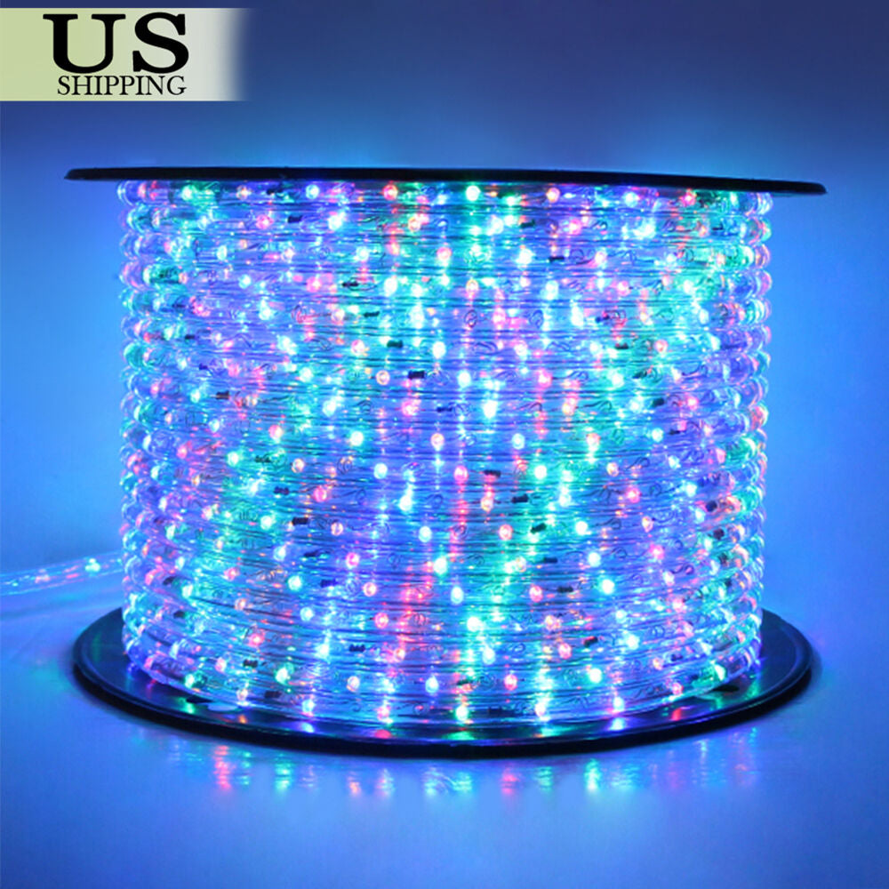 LED Rope Light 110V Garden Indoor Outdoor String Lighting Tube 50/150/100/300 Ft
