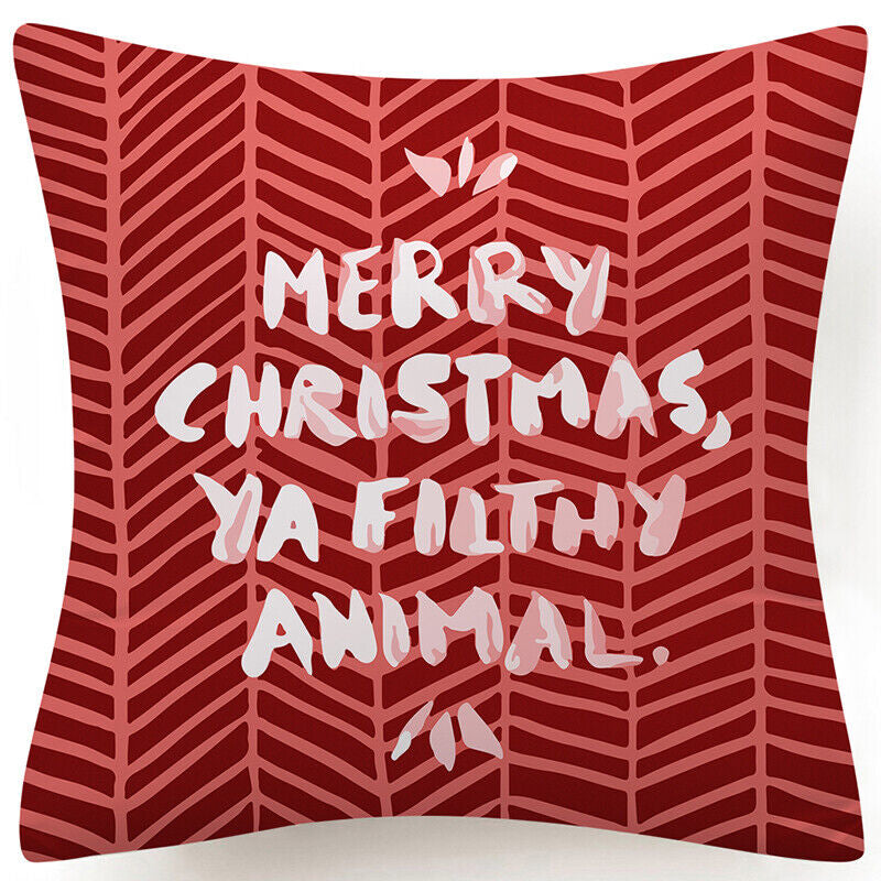 Throw PILLOW COVER Christmas Gift Decorative Xmas Two-Sided Cushion Cases 18X18"
