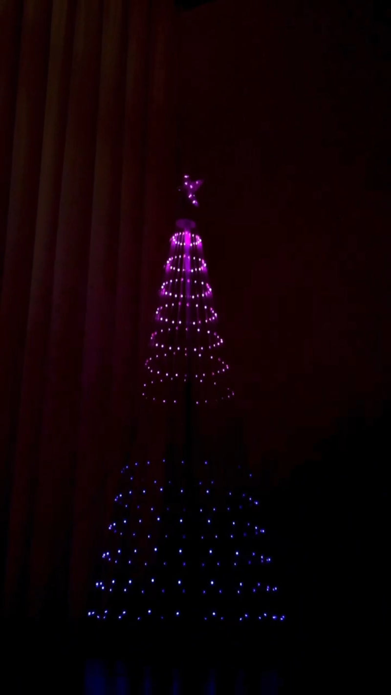 370 LED Lights Show Christmas Tree Cone Outdoor Xmas Home Yard Decor Multicloor