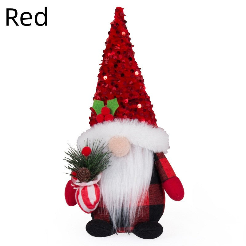 New Christmas Faceless Gnome Santa Xmas Plush Doll Kids Gift Home Decoration