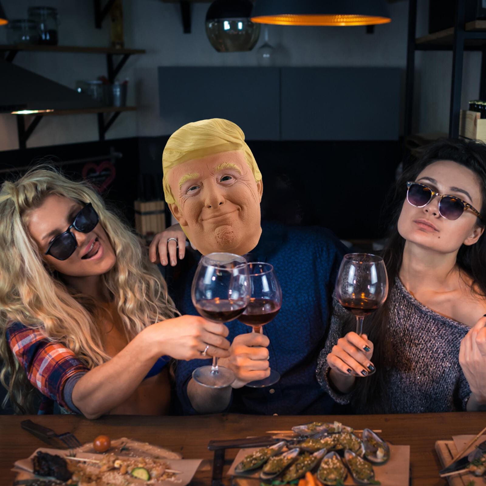 Fancy Dress Donald Trump Mask Costume Cosplay Party Celebrity Halloween Presiden