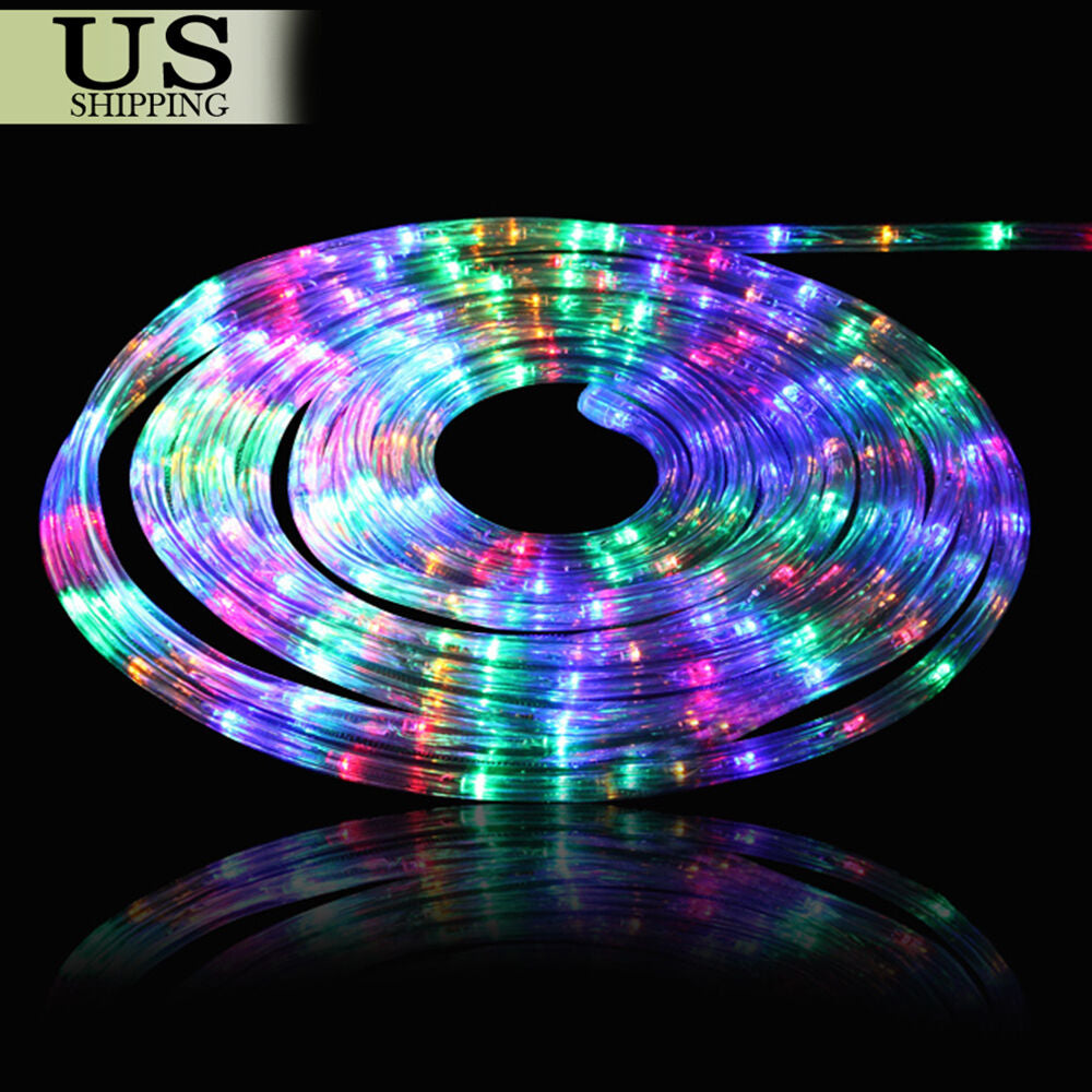 LED Rope Light 110V Garden Indoor Outdoor String Lighting Tube 50/150/100/300 Ft