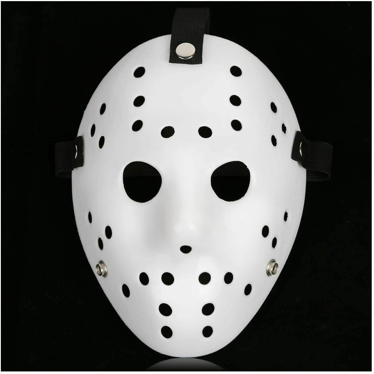White Halloween Freddy Jason Mask Scary Hockey Party Mask Friday 13Th Full Mask