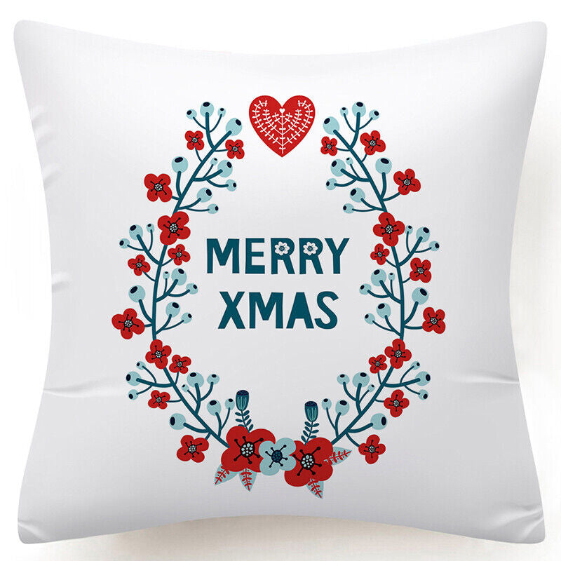 Throw PILLOW COVER Christmas Gift Decorative Xmas Two-Sided Cushion Cases 18X18"